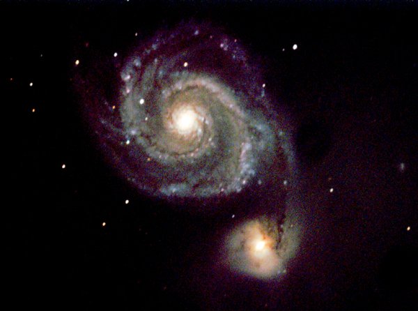 The Whirlpool Galaxy with its companion NGC 5195
